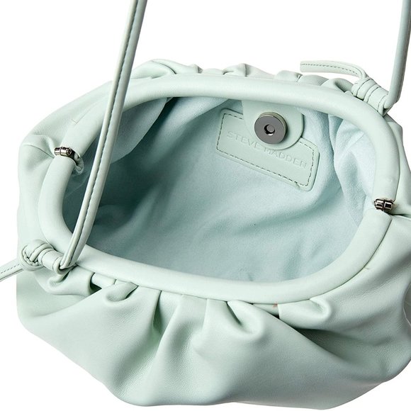 STEVE MADDEN Necture Soft Pouch Clutch Bag Mint Green - Picture 7 of 15